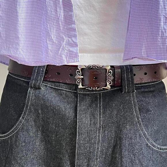 Y2k style Belt w/ chrome painting outline - Picture 3 of 3